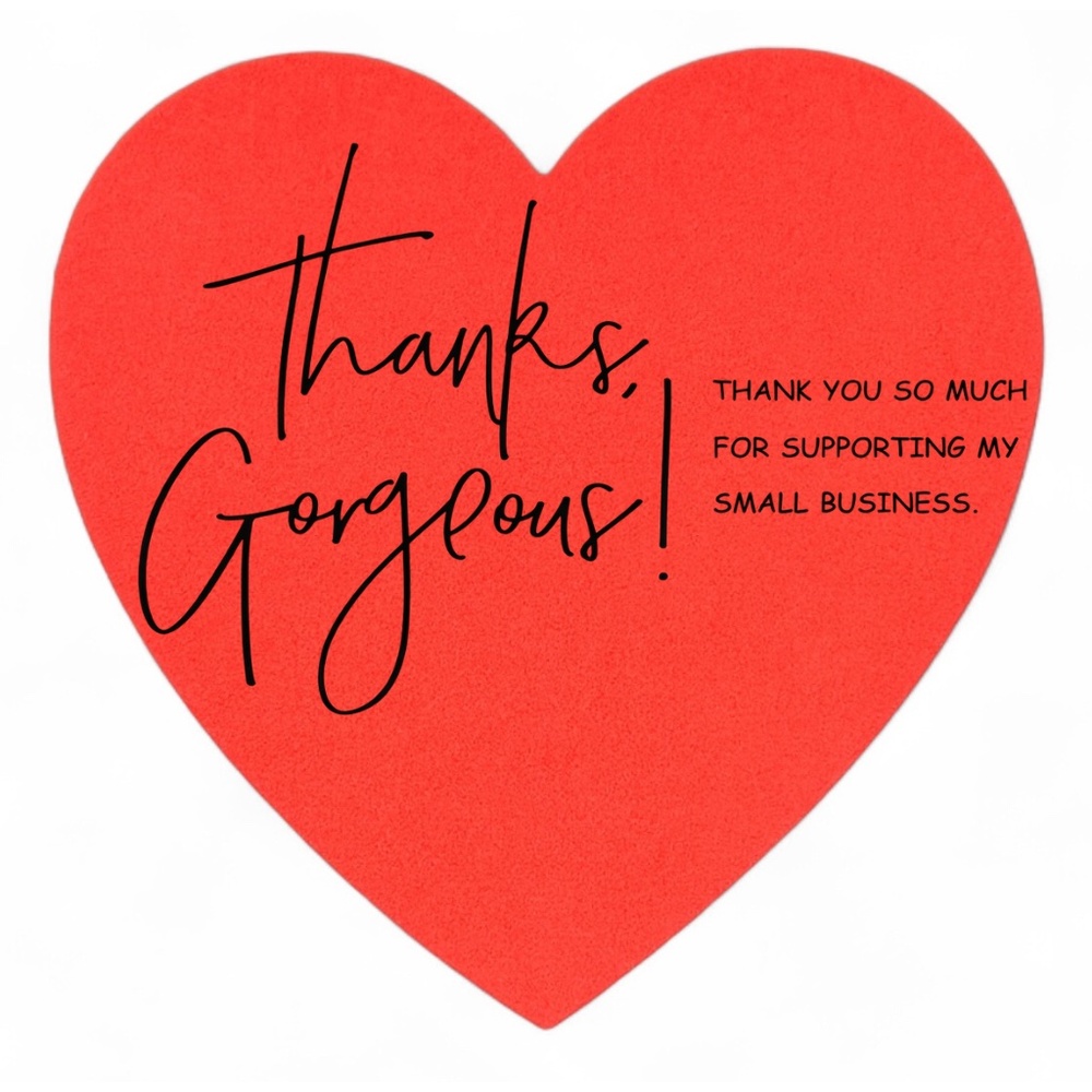 100 Thank You Stickers | Thanks Gorgeous | Small Business Packaging stickers new - Picture 2 of 2